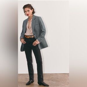 Everlane The Oversized Blazer in Wool Herringbone size 00 gray nwot